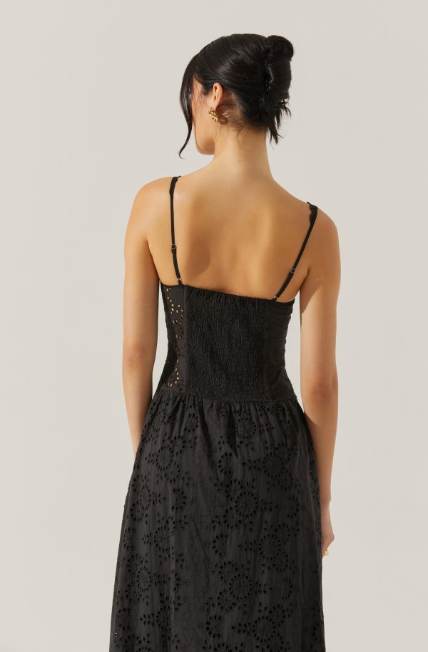 Yamila Eyelet Floral Midi Dress - Image 15