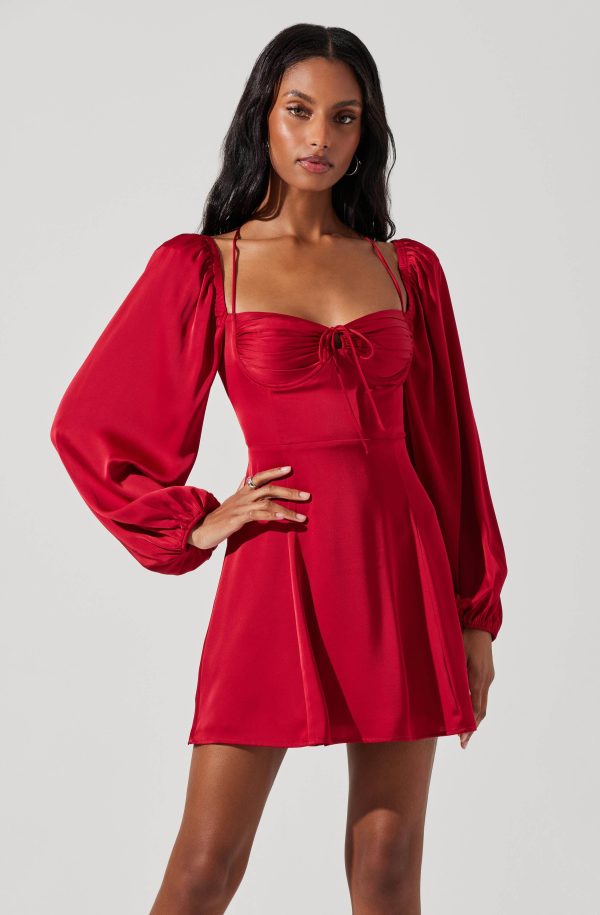 Vivian Satin Halter Mini Dress - Image 12