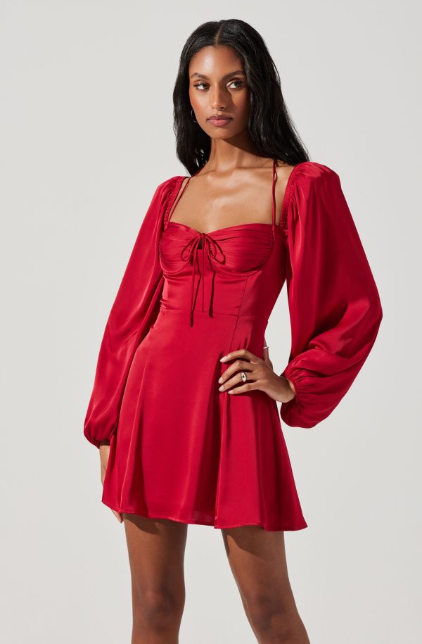 Vivian Satin Halter Mini Dress - Image 8