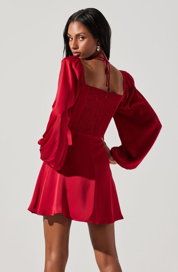 Vivian Satin Halter Mini Dress - Image 10