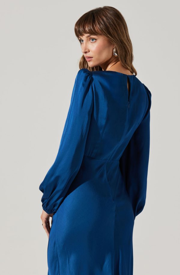 Suzy Satin Cutout Maxi Dress - Image 4