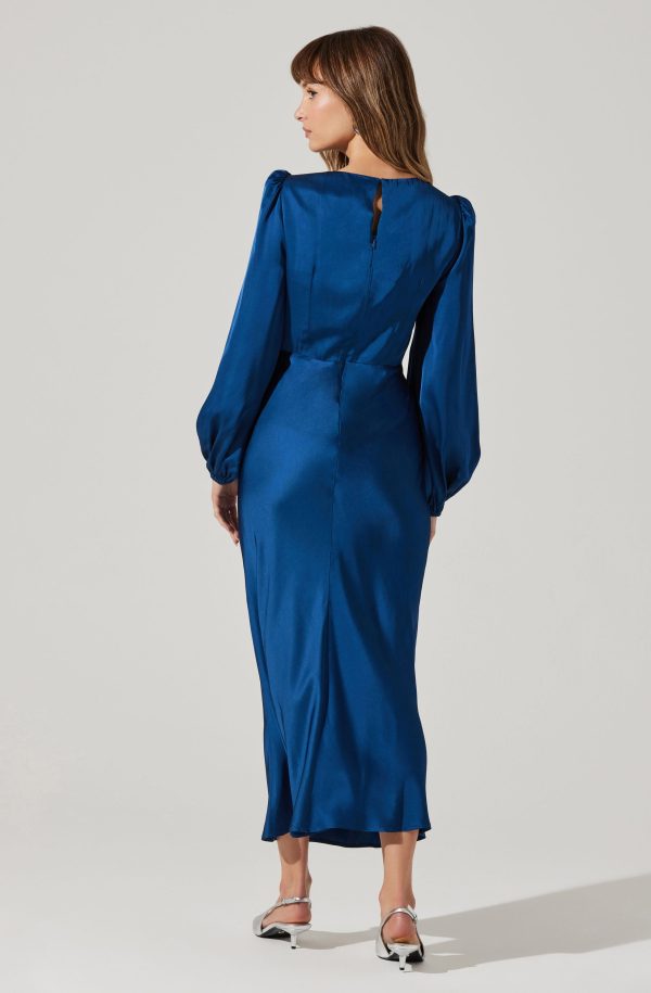 Suzy Satin Cutout Maxi Dress - Image 5