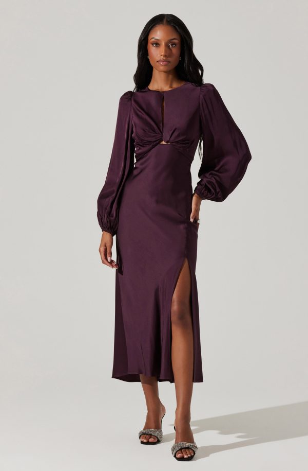 Suzy Satin Cutout Maxi Dress - Image 7