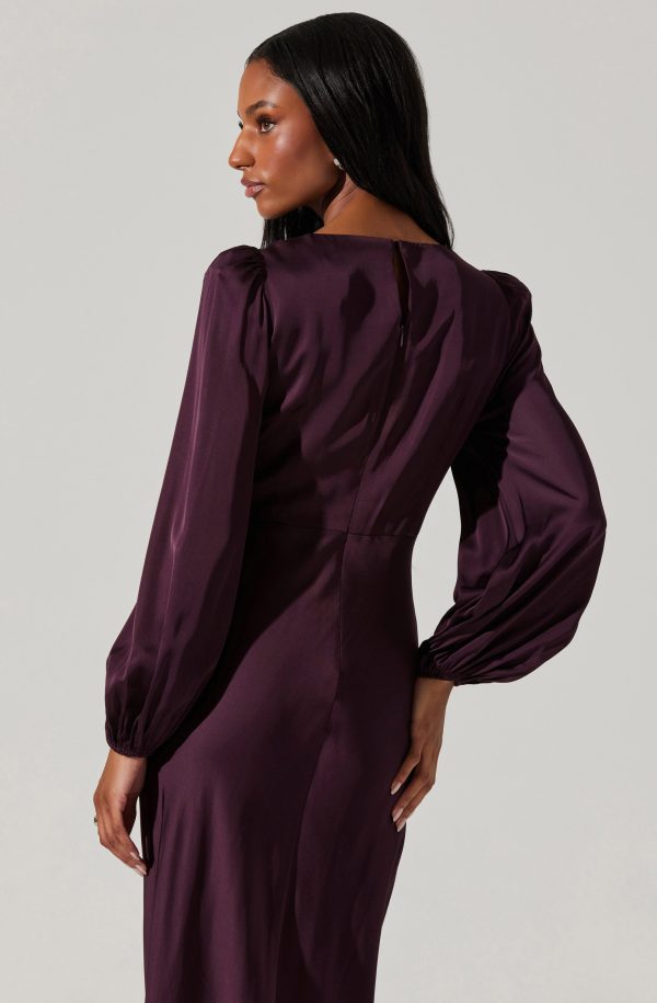 Suzy Satin Cutout Maxi Dress - Image 10