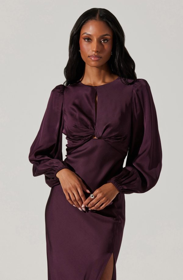 Suzy Satin Cutout Maxi Dress - Image 12