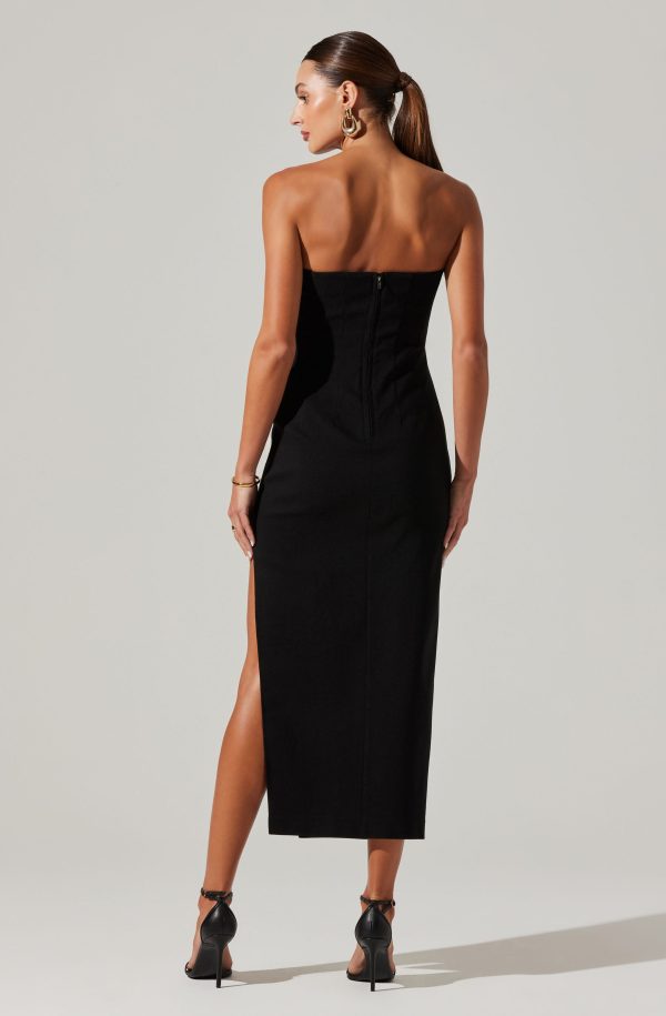 Idalia Strapless Bodycon Midi Dress - Image 6