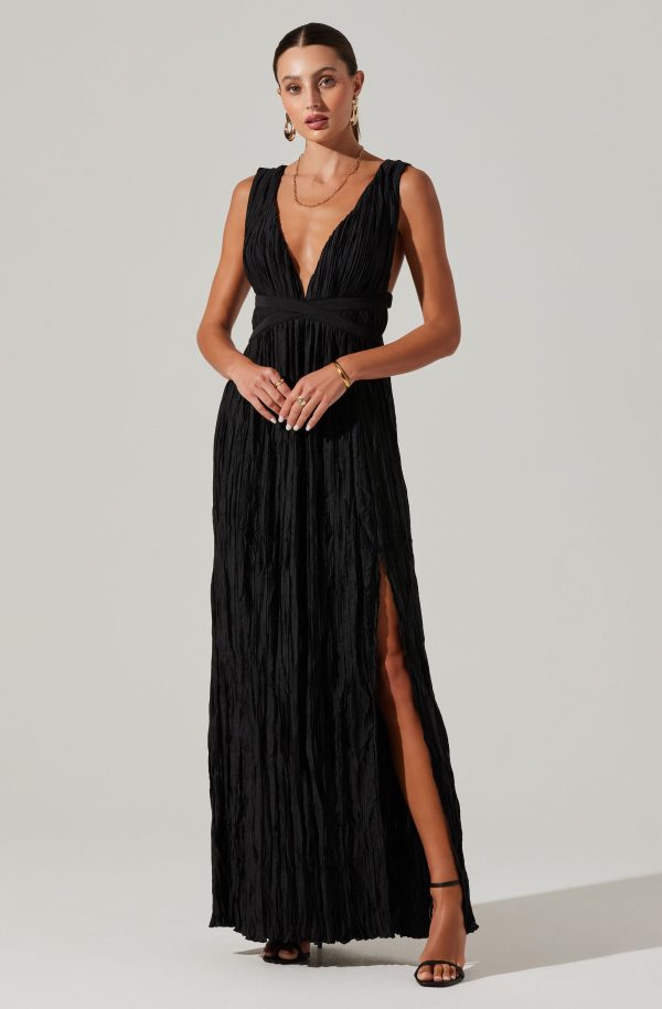 Tesni Pleated Maxi Dress - Image 3