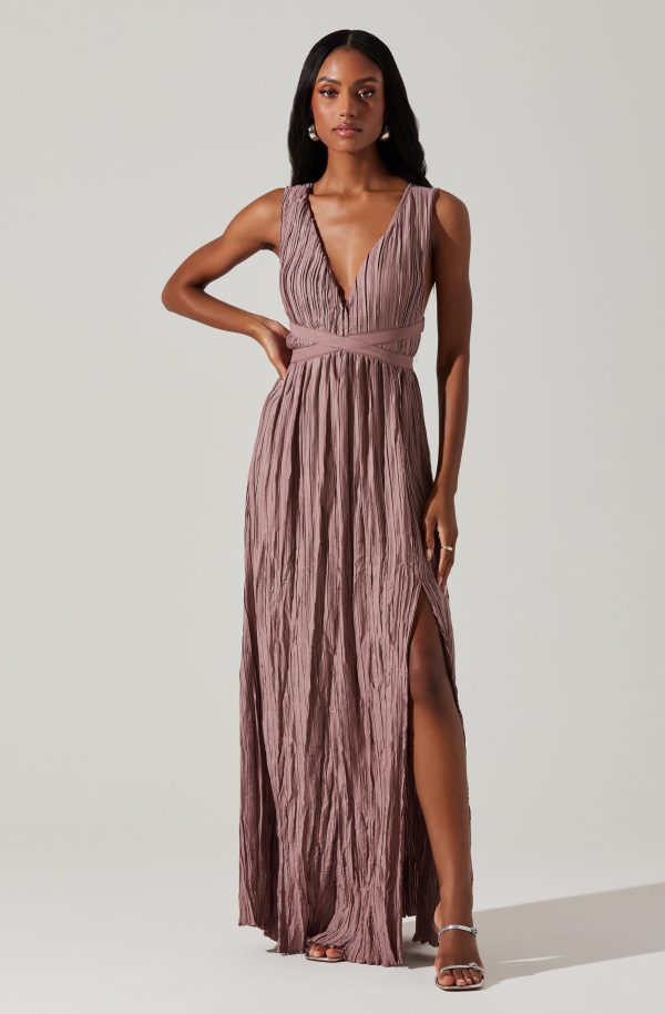 Tesni Pleated Maxi Dress - Image 9
