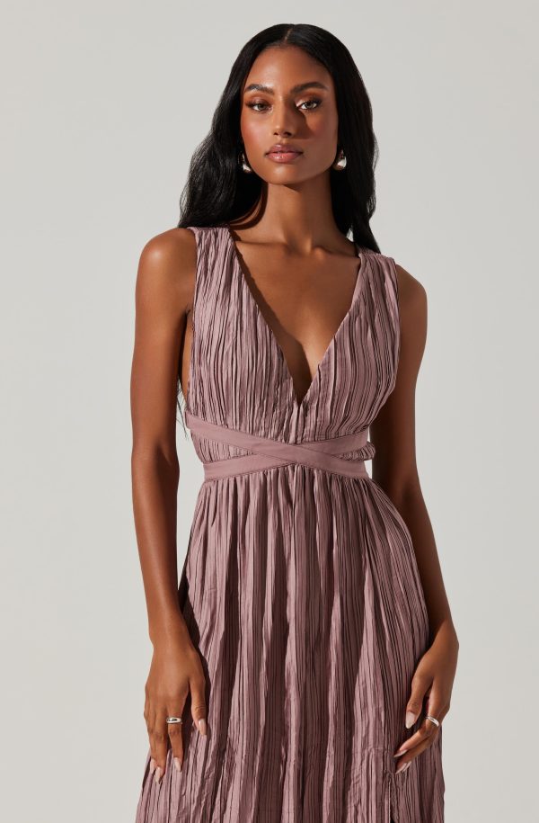 Tesni Pleated Maxi Dress - Image 8