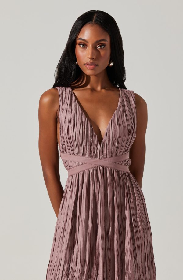 Tesni Pleated Maxi Dress - Image 11