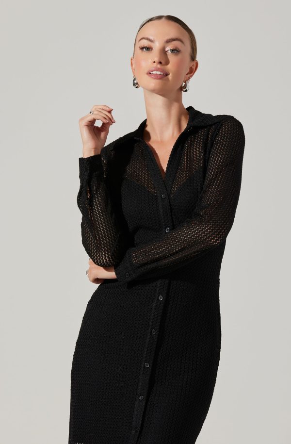 Tawna Open Stitch Midi Dress - Image 5