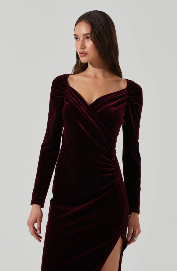 Sirica Velvet Off Shoulder Dress - Image 6