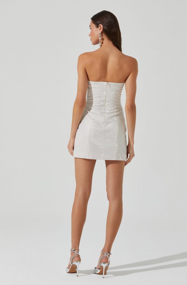 Mira Rhinestone Mini Dress - Image 4