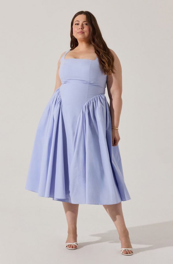 Vinya Poplin Drop Waist Dress - Image 26