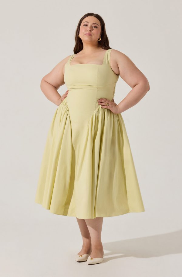 Vinya Poplin Drop Waist Dress - Image 34