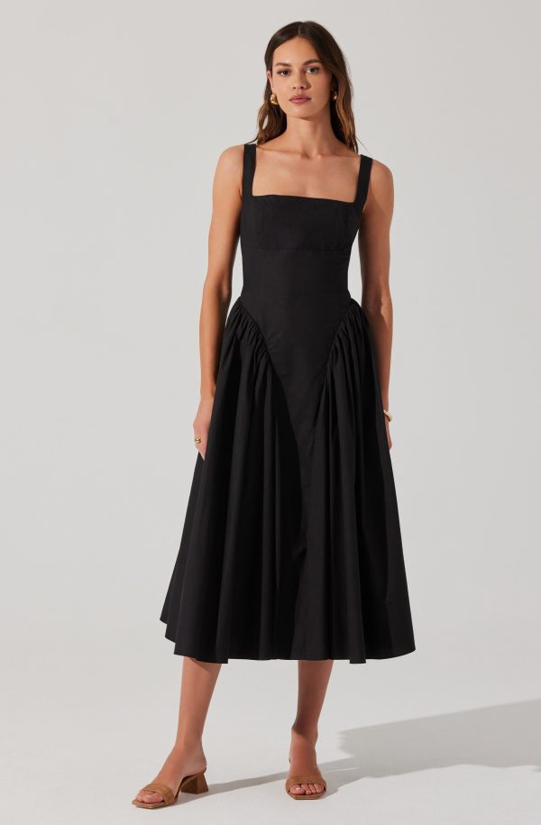 Vinya Poplin Drop Waist Dress - Image 3