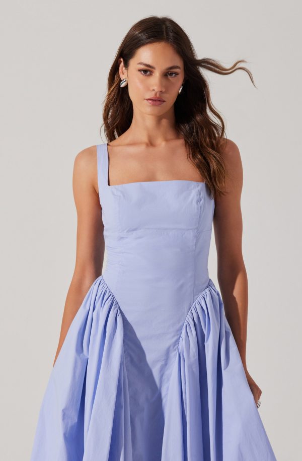 Vinya Poplin Drop Waist Dress - Image 9