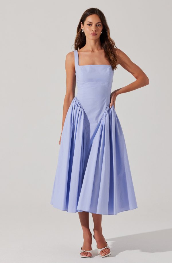 Vinya Poplin Drop Waist Dress - Image 8