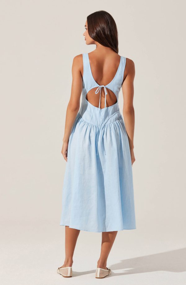 Thierry Linen Midi Dress - Image 4