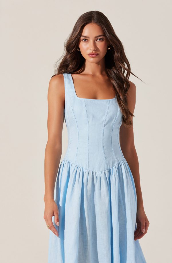 Thierry Linen Midi Dress - Image 3