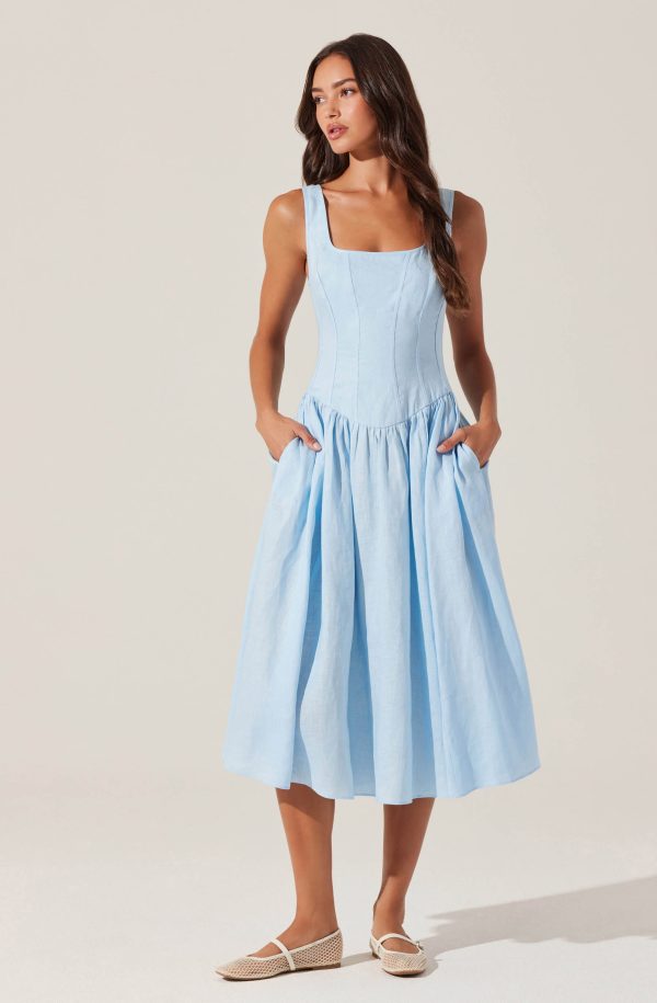 Thierry Linen Midi Dress - Image 2
