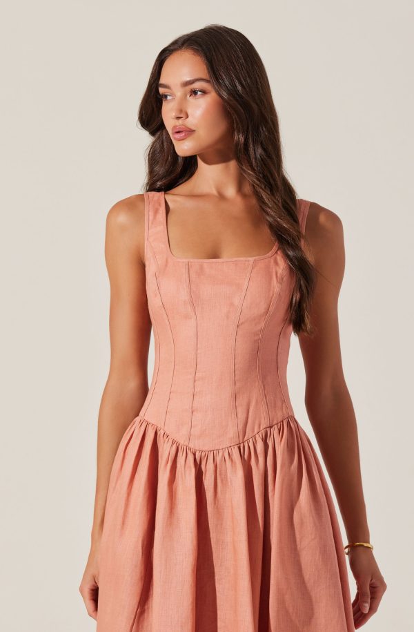 Thierry Linen Midi Dress - Image 11