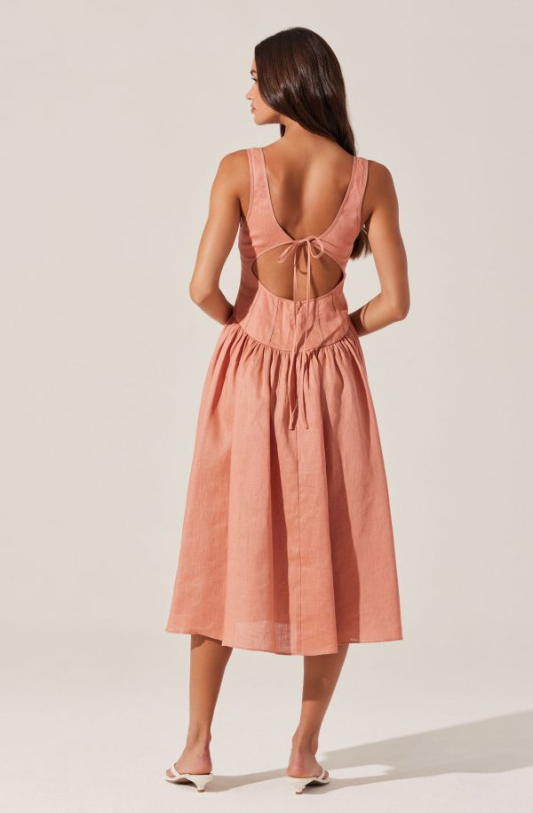 Thierry Linen Midi Dress - Image 8