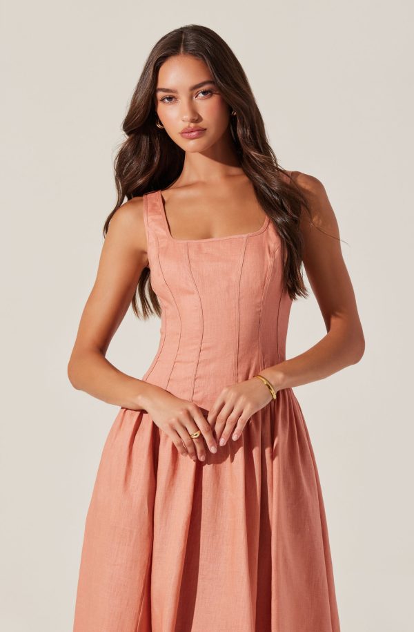 Thierry Linen Midi Dress - Image 9