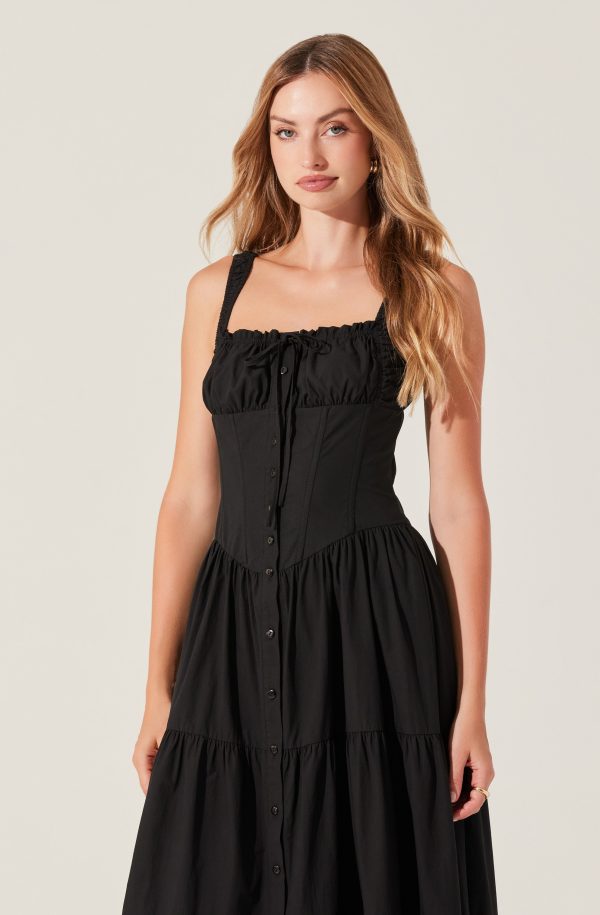 Temperance Tiered Milkmaid Maxi Dress - Image 10