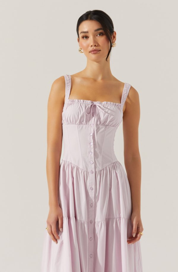 Temperance Tiered Milkmaid Maxi Dress - Image 2