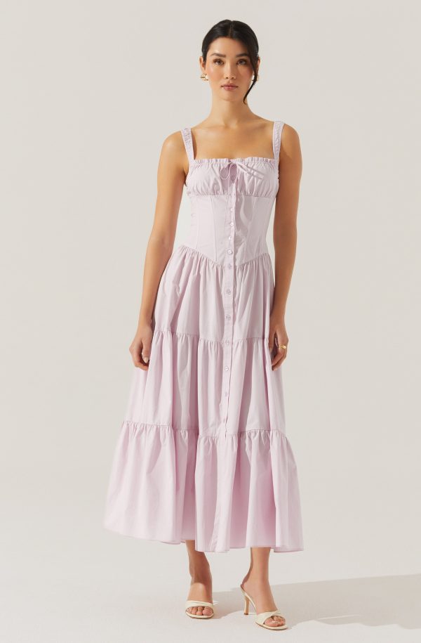 Temperance Tiered Milkmaid Maxi Dress - Image 4