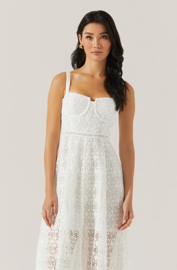 Tenna Lace Bustier Midi Dress - Image 6