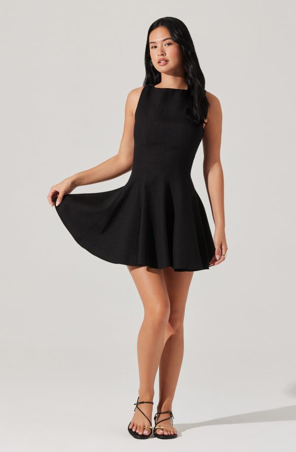 Xaria Linen-Blend Mini Dress - Image 3