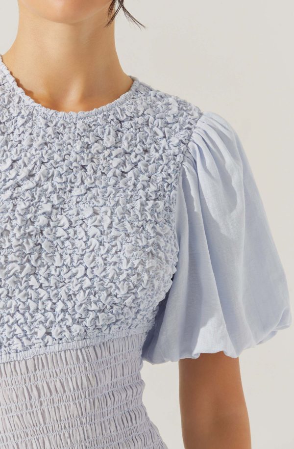 Theoni Smocked Asymmetric Dress - Image 3