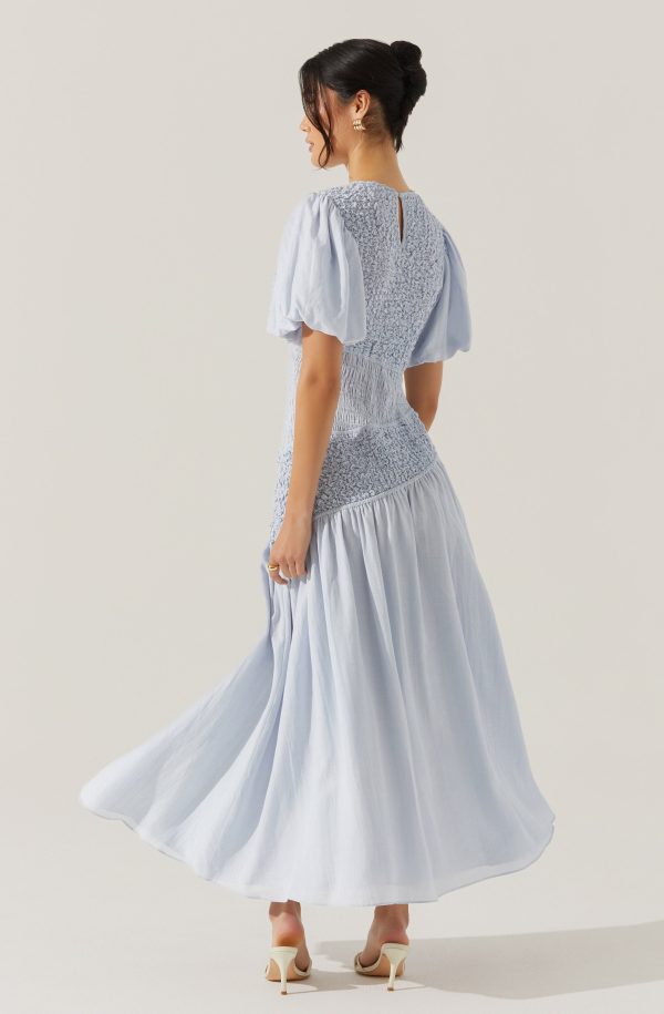 Theoni Smocked Asymmetric Dress - Image 6
