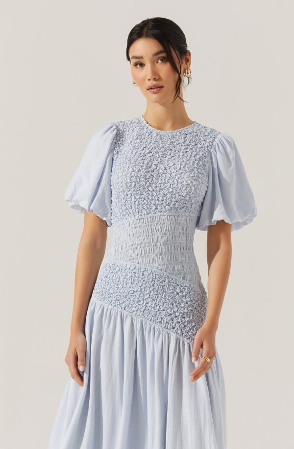 Theoni Smocked Asymmetric Dress - Image 2
