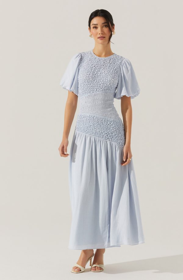 Theoni Smocked Asymmetric Dress - Image 4