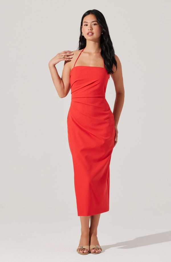 Siena Halter Neck Midi Dress - Image 3