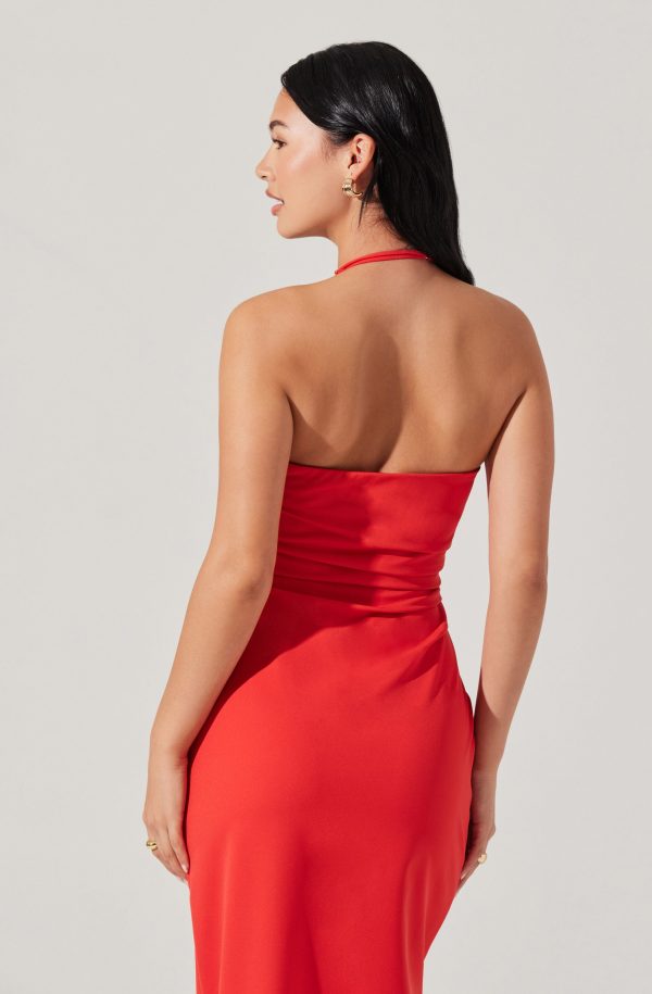 Siena Halter Neck Midi Dress - Image 6
