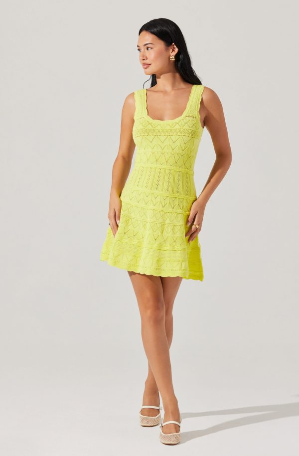 Shereena Pointelle Sweater Mini Dress - Image 12