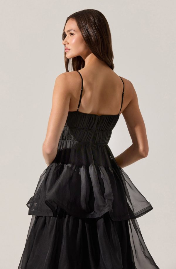 Theiria Pleated Tiered Midi Dress - Image 4