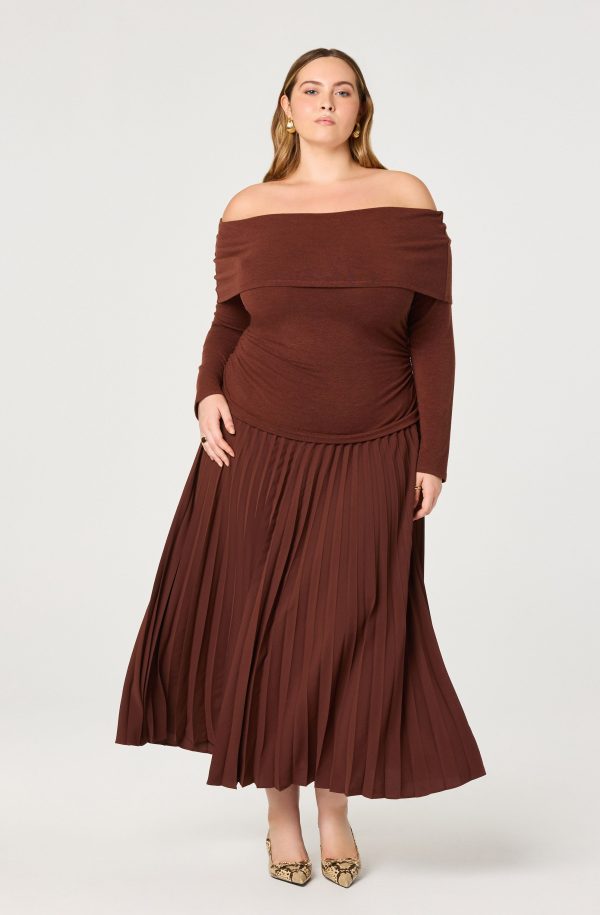 Tanaia Pleated Mixed Media Dress - Image 7