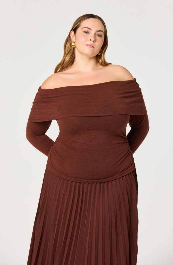 Tanaia Pleated Mixed Media Dress - Image 8