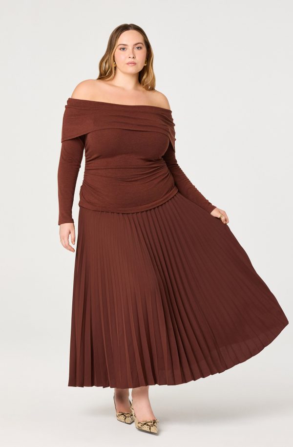 Tanaia Pleated Mixed Media Dress - Image 11