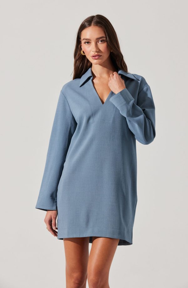 V-Neck Woven Mini Dress - Image 2