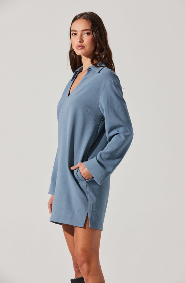 V-Neck Woven Mini Dress - Image 5