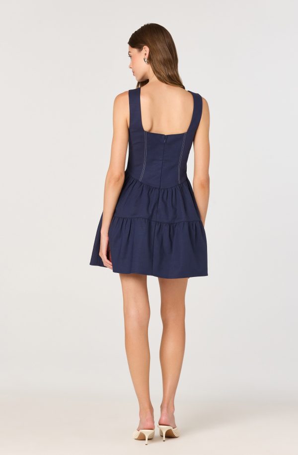 Tiered Stitch Detail Mini Dress - Image 5