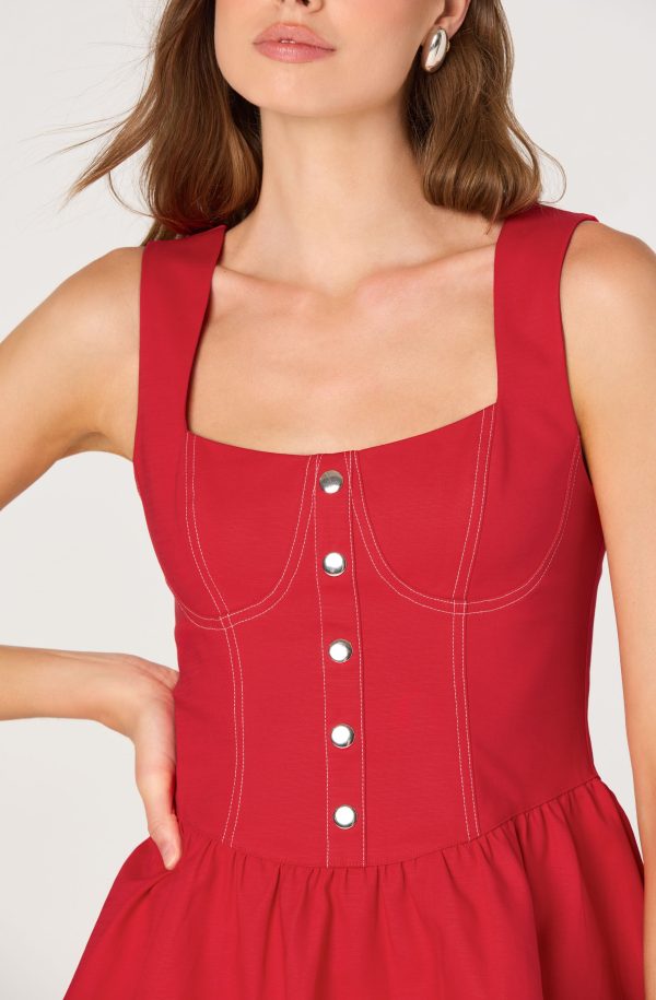 Tiered Stitch Detail Mini Dress - Image 10