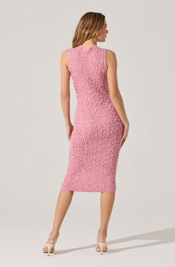 Textured Bodycon Midi Dress - Image 5