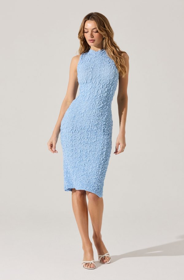 Textured Bodycon Midi Dress - Image 9